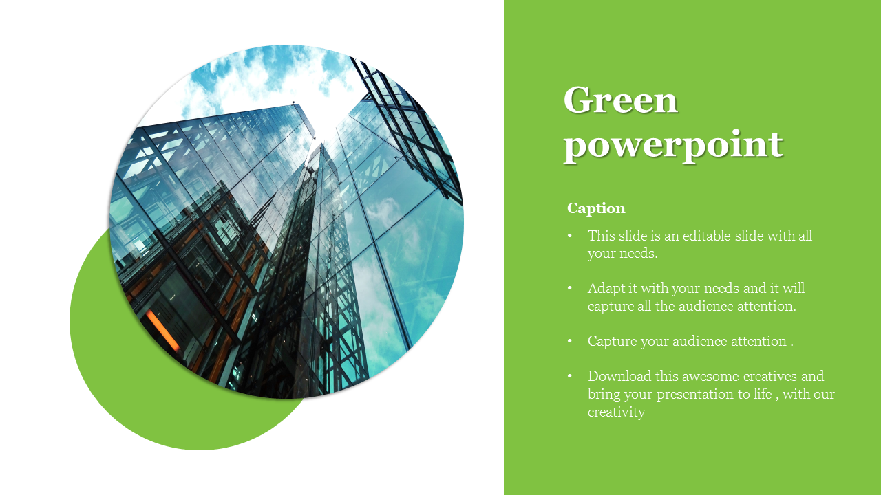 Stunning Green PowerPoint Presentation Slide Template